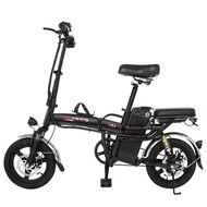 14 inch foldable small electric bicycle, lightweight 48V lithium battery, urban e-bik assisted commu