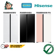 Hisense Refrigerator 620L Glass Door Inverter Side by Side Fridge RS688N4AWU / RS688N4ABU / RS688N4A