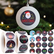 500Pcs Self-adhesive Christmas Holiday Sticker / Xmas Theme Seal Labels Stickers / DIY Christmas Party Gift Baking Packaging Decals / Kawaii Santa Claus Sticker