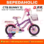 [READY STOCK] PRODUK TERBARU SEPEDA ANAK PEREMPUAN BNB BUNNY UKURAN 12