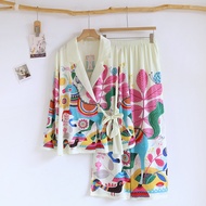 ชุดนอน Muslin Pajamas Silk Satin (P5067 P5068)