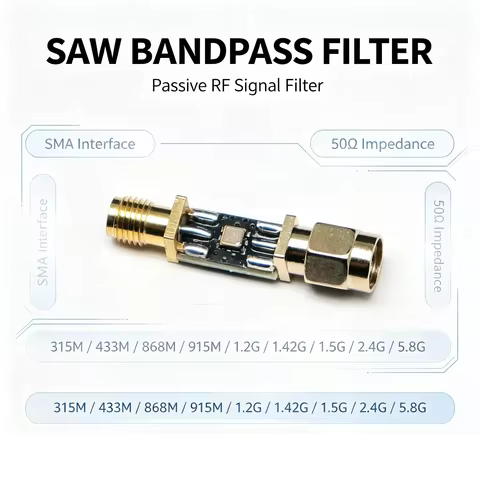 SAW BandPass Filter 108Mhz 137MHz 315MHz 433Mhz 868Mhz 915Mhz 1090MHz 1420MHz 1575MHz 2.4Ghz 5.8Ghz 
