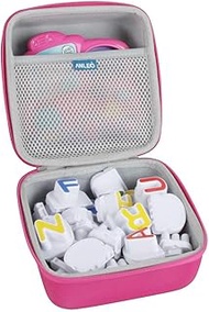 Anleo Hard Travel Case for Leapfrog Fridge Phonics Magnetic Letter Set (Rosy)