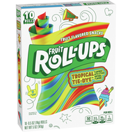 Fruit by the FOOT Fruit Roll-Ups Tropical Tie-Dye Variety Pack (USA Imported) ฟรุ๊ต บาย เดอะ ฟุท โรล