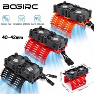 BOGIRC 40-42mm RC Motor Heatsink Dual Cooling Fan 27000RPM for 1/7 1/8 Arrma Traxxas RC Car Parts 40