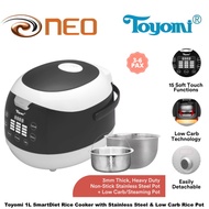 TOYOMI 1L SmartDiet Rice Cooker with Stainless Steel &amp; Low Carb Rice Pot RC 5301LC