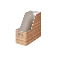 【KING JIM】KIINI 木質風格折疊收納箱  S 斜口 自然棕