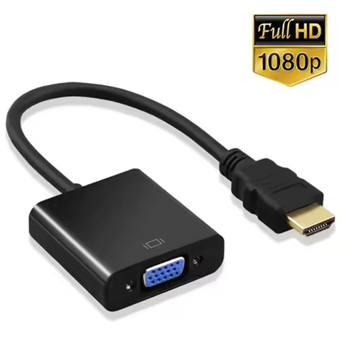 HDMI-Compatibl to VGA Adapter Full HD 1080P HDMI To VGA Cable Converter HDMI Male to VGA Female for 