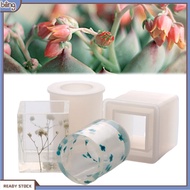 [biling] Round Square Shape Cement Flower Pot Vase DIY Silicone Mold Home Decoration