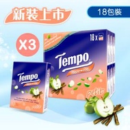 Tempo - [三件優惠裝] 迷你紙手巾 (蘋果木味) (新舊包裝隨機發送) #紙巾#Tissue#面紙#香味#紙巾仔