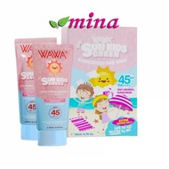 WAWA Sunscreen Kids 10mlx2s Sunkids Pocket Safe For  SPF45 PA Sunblock Wawa Cosmetic Global