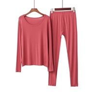 Womens Autumn and Spring Pajama Sets Modal Cotton Home Wear Plus Size Pajamas Womens Evening Dress 6