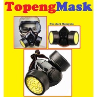 Topeng Muka Face Mask Penapis Semburan Cat Gas Kimia Beracun Anti Covid Habuk Jelebu Asap Respirator