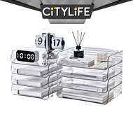 Citylife Acrylic Stackable Desktop Organiser Makeup Box Skincare Cosmetics Storage Box J-867071