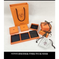 Daigou HERMES HERMES Jewelry Box Empty Box Necklace Packaging Box Bracelet Box Ring Box Earring Box 