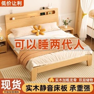 For rice use1.2m Single Bed for Small Rental Apartments1.8Simple Master Bedroom1.5Solid Wood Bed Dou