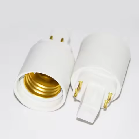 G24 to E27 Adapter G24Q 4PIN to E27 E26 Lamp Light Bulb Lamp Adapter Converter Holder Lamp Base Conv