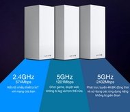 Bộ phát wifi 6 Mesh Linksys Velop MX4200-AH 1-Pack TRI-BAND Chuẩn AX/ AX4200Mbps/ Ăng-ten ngầm/ đã q