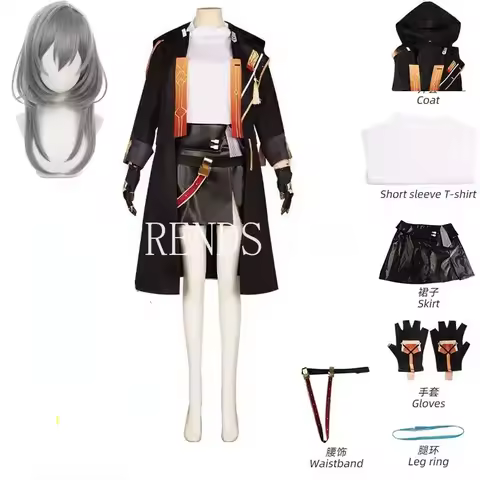 Female Trailblazer Cosplay Costume Suit Fancy Dress Big Size Trailblazer Trench Outfit Wig for Comic