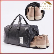 Clear leather handbag with shoe compartment WOHLBEGE 57x27x28cm - Hanrui Shop