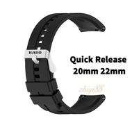 20/22mm RADO HyperChrome Silicone Weave Watch Strap | Quick-Release Band for Men/Women | Replacement