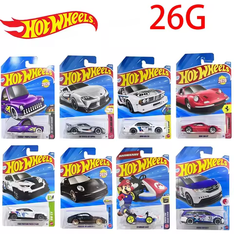 2026 G Hot Wheels Car Treasure Hunt Boy Toys 1:64 Diecast Ferrari Mario Standard Kart Quick Chat Toy