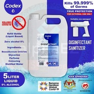 🇲🇾 KKM APPROVED 🇲🇾  Codex Nano Mist Sanitizer 5L  Liquid Disinfectant Sanitizer Sanitiser COVID19 & 