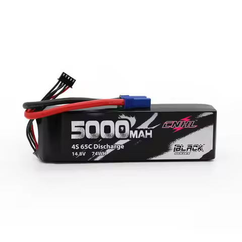 CNHL Lipo Battery 4S 14.8V 5000mAh 65C with EC5 Plug for Airplane Car Boat Helicopter Aircraft Quadc