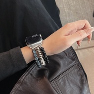 Bohemian Style Beaded Agate & Turquoise Tassel Adjustable Bracelet/Watch Band, Good Luck Meaning, Su