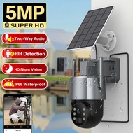 5MP Tuya Solar Panel Camera Rechargeable Battery PTZ Outdoor PIR Motion Detection 2-Way Audio Surveillance CCTV Camera