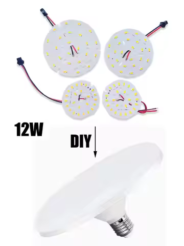12W LED Bulb Chip 58mm 65mm 85mm 100mm Light Beads Light Sourse With Aluminum Plate Base For 12 Watt