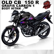 Sticker Striping Old CB 150 r v2 CB150r Old carbon 1 body dark (black) cb150r accessories