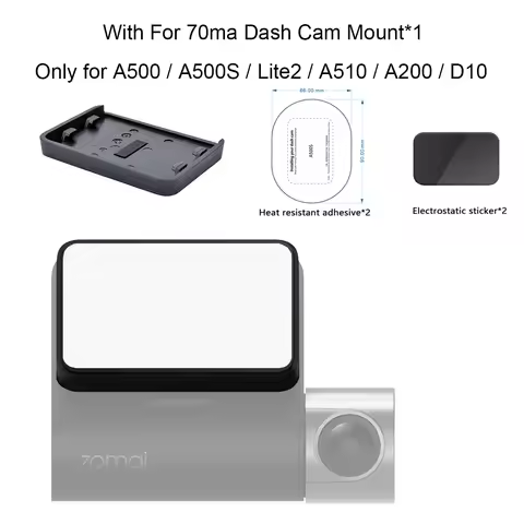 for 70mai Dash Cam Mount For 70mai Dash Cam Pro Plus+ A500S 70mai Lite2 A200 A510 Mount