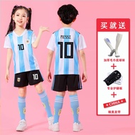 Jersi bola sepak Argentina kanak-kanak No. 10 Sut jersi Messi sut latihan permainan adat kanak-kanak