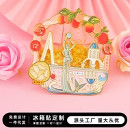 Camp Port Refrigerator Stickers China City Shandong Cultural Creative North Sea Park Liaohe Old Stre