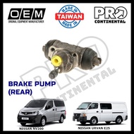 NISSAN NV200 URVAN E25 REAR BRAKE WHEEL CYLINDER PUMP