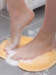 件淋浴足刷按摩墊、淋浴絲瓜絡、浴室足部清潔器死皮去除清潔工具