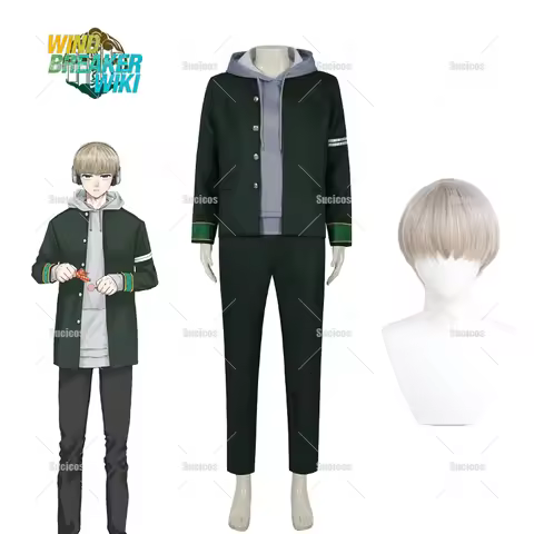WIND BREAKER (WB) Ren Kaji Full Cosplay Costume School Uniform Jacket + Wig + Hoodie with Bofurin Pa