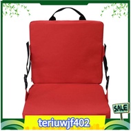 【●TI●】Foldable Outdoor Cushion Chair with Backrest Soft Cushion Chair Portable Camping Beach Hiking Stadium Seat Pad,Red