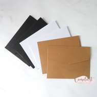 PLAIN ENVELOPE A6 BROWN, WHITE, BLACK ENVELOPE/ RUSTIC VINTAGE CRAFT ENVELOPE/ SIZE 12X16 CM