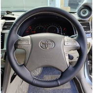 Toyota Camry Hilux Innova Fortuner Altis Leather Car Steering Cover Wrap Jahit Steering Self DIY Sew