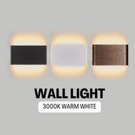 Nordic Slim Wall Light Black White Mocha Minimalist Bedside Staircase Lighting TML