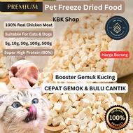 KBK Shop Booster Gemuk Kucing Freeze Dried Cat Food Chicken Cube Cat Treat Dog Snack Makanan Kucing 