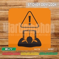 Manual Winch Warn Sticker