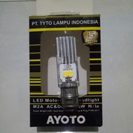 Bohlam Depan Lampu Dop Depan H6 LED AYOTO ACDC Kemasan Kuning Motor