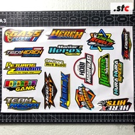 ( isi 17 ) Sticker Hologram Herex Cutting Variasi Racing Stiker Tiger CB Herex Yerex Honda Setiker A