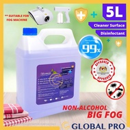 5L Multi-Surface Disinfectant Sanitizer KKM Approve for FOG Machine / Nano Spray/Cold Mist Spray Gun/Normal Spray