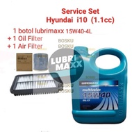 Hyundai i10  1.1 ( Lubrimaxx 15W40 -4Litre Engine Oil +Oil Filter 26300-2Y500 +Air Filter 28113-0X00