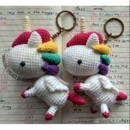 Amigurumi unicorn keychain