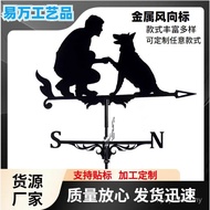 Ornaments Outdoor Decorations Metal Style Directional Sign Roof Iron Decoration Creative Style Direc